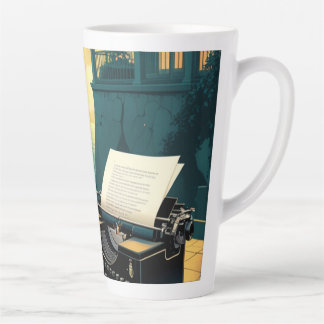 Caneca De Café Latte German shepherd Dog gentleman vintage