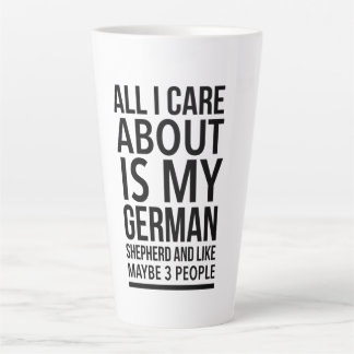 Caneca De Café Latte German shepherd engraçado