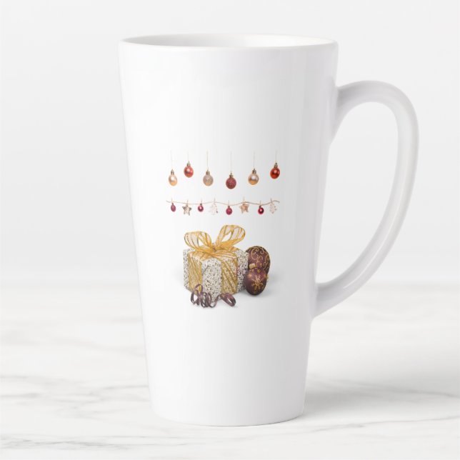 Caneca De Café Latte Gifts and Baubles (Direita)