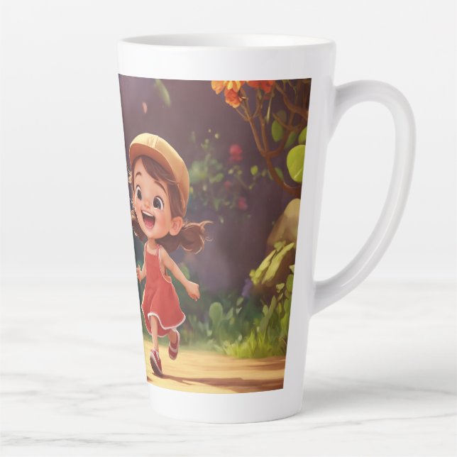 Caneca De Café Latte Giggle Buddies (Direita)