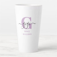 Gigi Elegante Script Monograma Lilac Branco