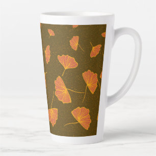 Caneca De Café Latte ginkgo dançante