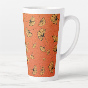 Caneca De Café Latte Ginkgo outono