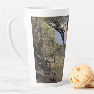 Caneca De Café Latte Girafa africana atrasada Mug