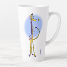 Caneca De Café Latte GIRAFFE & HONEYBEE TEA por Jeff Willis