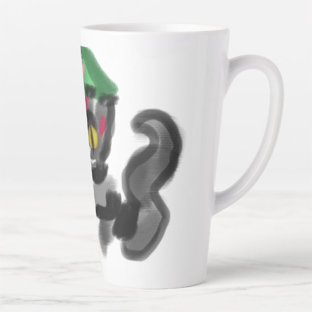 Caneca De Café Latte Girassóis Black cat (Direita)