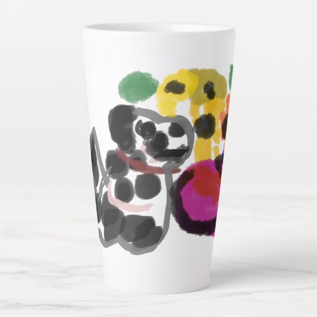Caneca De Café Latte girassóis da Dalmácia (Frente)