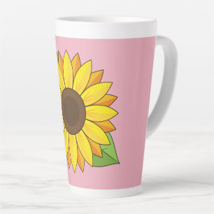 Caneca De Café Latte Girassol