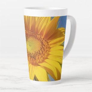 Caneca De Café Latte Girassol Amarelo