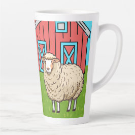 Caneca De Café Latte Girassol na Fazenda