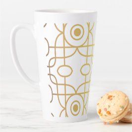 Caneca De Café Latte Glamor Dourado