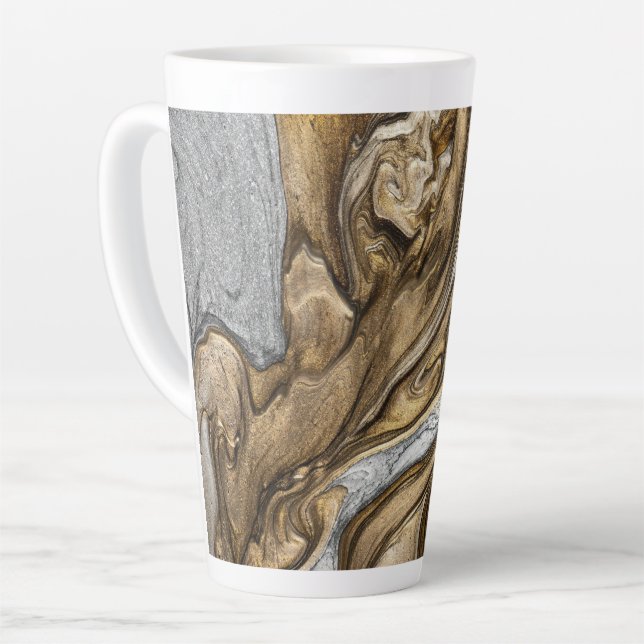 Caneca De Café Latte glamour 002 cores marrons líquidas (Ângulo esquerdo)