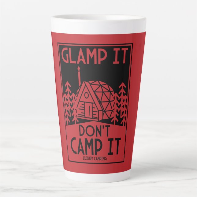 Caneca De Café Latte Glamping de Luxo (Frente)