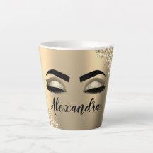 Glitter Sparkle Eyelashes Dourado Nome do Monogram