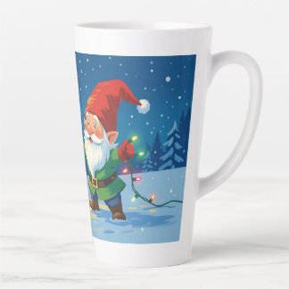 Caneca De Café Latte Gnome de Natal Personalizado "Meu Salvador de Luz"