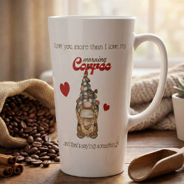 Caneca De Café Latte Gnome Engraçado Dia de os namorados Engraçado Pres