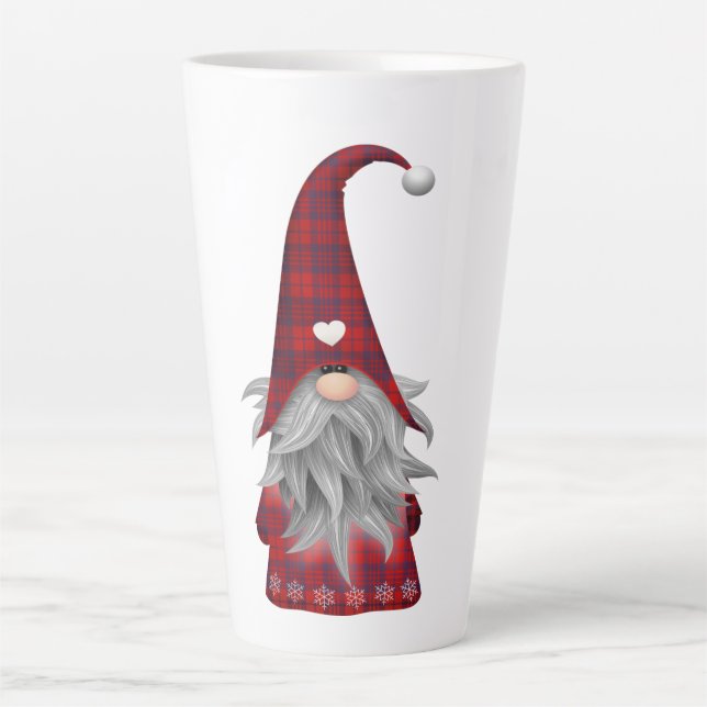 Caneca De Café Latte Gnomo do Elf de Natal (Frente)