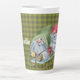 Caneca De Café Latte Gnomos de Brincadeira Personalizados De Café