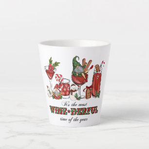 Caneca De Café Latte Gnomos de Natal Escandinavos e Cujos Vinhos