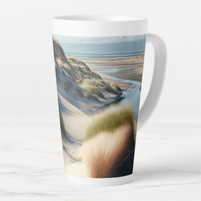 Caneca De Café Latte Golden Dunes (Ângulo direito)