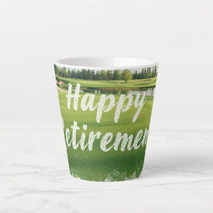 Caneca De Café Latte Golf Happy Retirement golf temido para o golfe