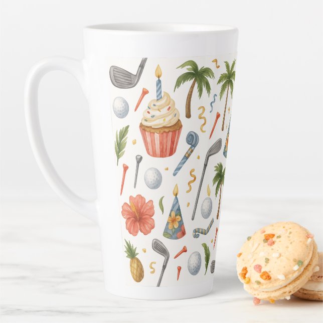 Caneca De Café Latte Golf Hawaii temia pelos presentes havaianos para o (In Situ)