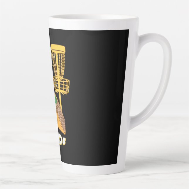 Caneca De Café Latte Golfe De Disco E Tacos (Direita)