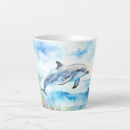 Caneca De Café Latte Golfinho