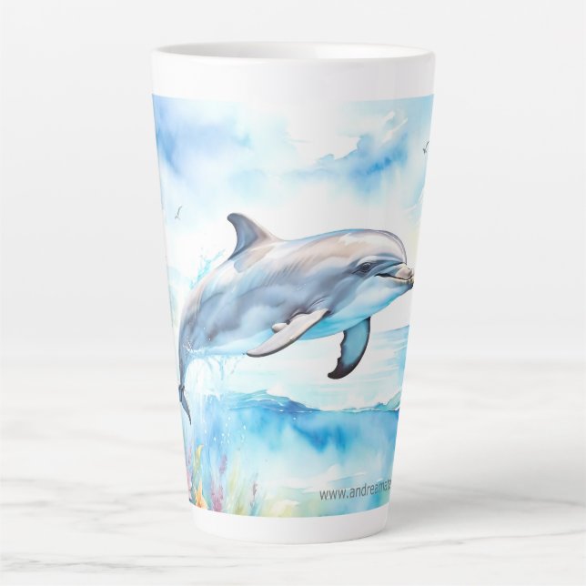 Caneca De Café Latte Golfinho (Frente)
