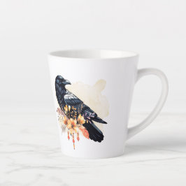 Caneca De Café Latte Goth Raven Coffee Mug Dark Aesthetic