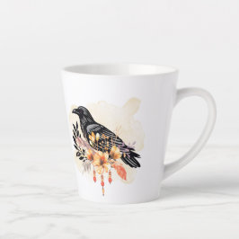 Caneca De Café Latte Goth Raven Coffee Mug Dark Aesthetic