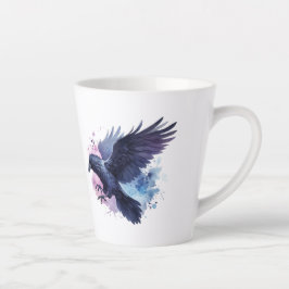 Caneca De Café Latte Goth Raven Coffee Mug Dark Aesthetic