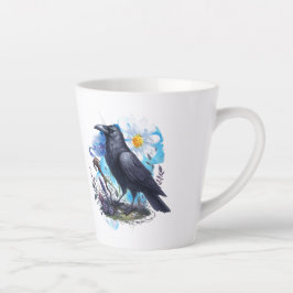 Caneca De Café Latte Goth Raven Coffee Mug Dark Aesthetic