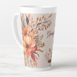 Caneca De Café Latte Graças a Deus abençoado Ação de Graças