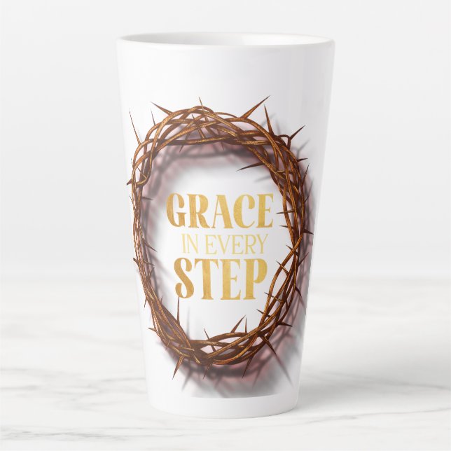 Caneca De Café Latte Grace in Every Step (Frente)