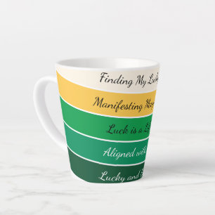 Caneca De Café Latte Gradiente Moderno do Dia de São Patrício