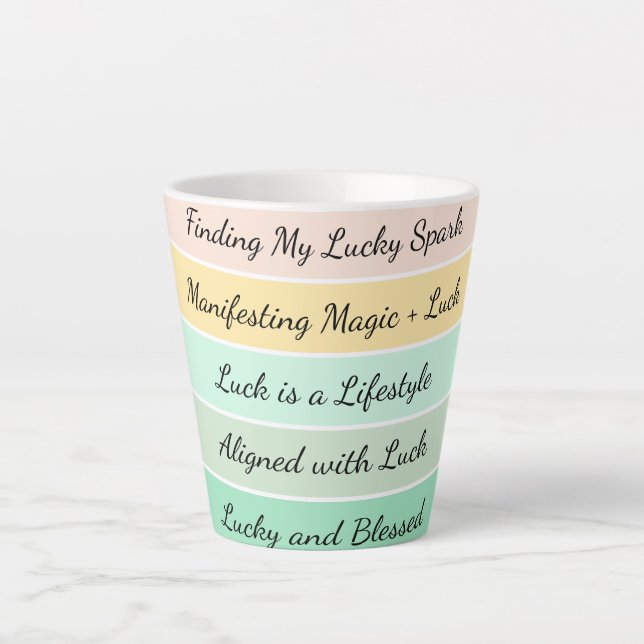 Caneca De Café Latte Gradiente Moderno do Dia de São Patrício (Frente)