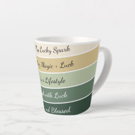 Caneca De Café Latte Gradiente Moderno do Dia de São Patrício
