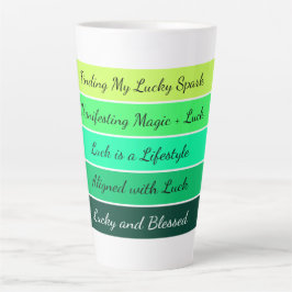Caneca De Café Latte Gradiente Moderno do Dia de São Patrício