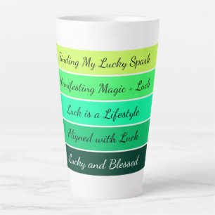 Caneca De Café Latte Gradiente Moderno do Dia de São Patrício