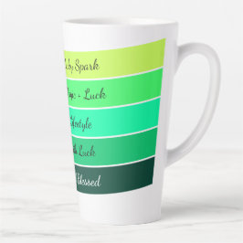 Caneca De Café Latte Gradiente Moderno do Dia de São Patrício