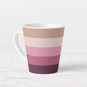 Caneca De Café Latte Gradiente Rosa Neutro Harmonioso em Faixa Horizont