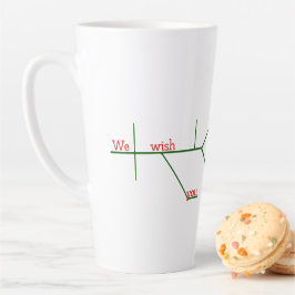 Caneca De Café Latte Gráfico de Frase Bonita Gramática Feliz Natal