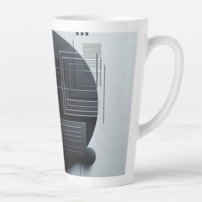 Caneca De Café Latte Gráfico Moderno (Direita)