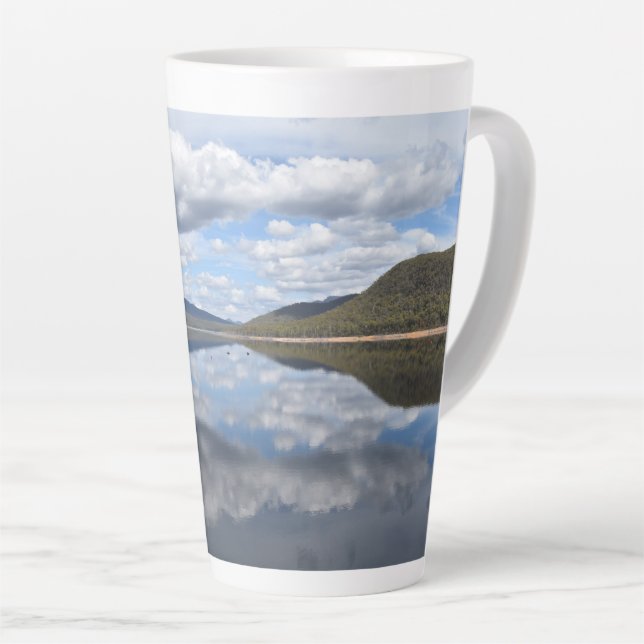 Caneca De Café Latte Grampians Refletidos (Ângulo direito)