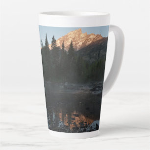 Caneca De Café Latte Grand Teton Sunrise em Cottonwood Creek