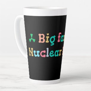 Caneca De Café Latte Grande fã da energia nuclear