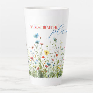 Caneca De Café Latte Grande Lama Latte, Meu Lugar Mais Batido