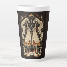 Caneca De Café Latte Grande Latte Mug Gemini Celestial Arte Zodiac