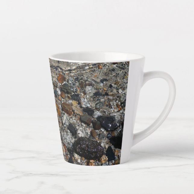 Caneca De Café Latte Granite Pebbles no lago Tenaya em Yosemite (Direita)